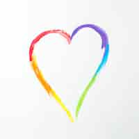 Foto gratuita corazón en colores lgbt.