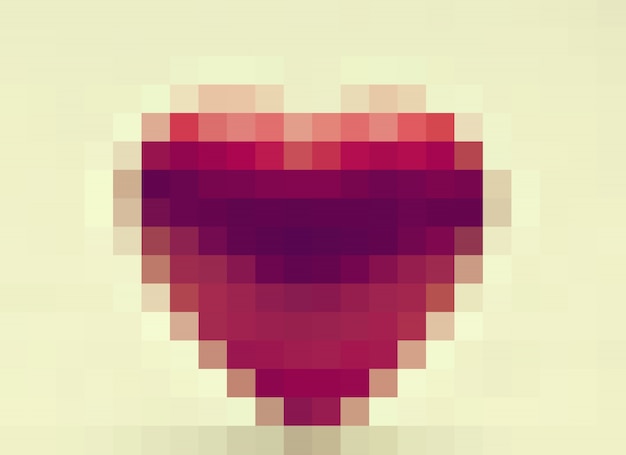 Foto gratuita corazón pixelado