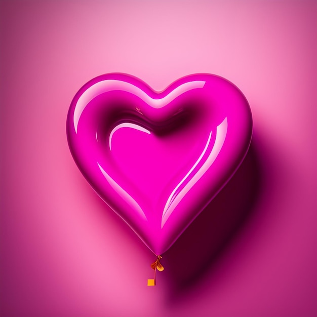 Foto gratuita un corazón rosa con un corazón amarillo en él.