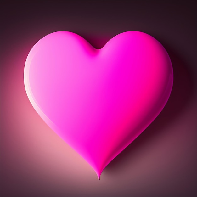 Un corazón rosa con la palabra amor en él.