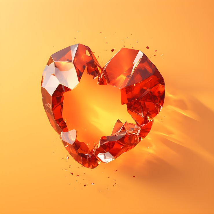 Foto gratuito corazón roto en estudio