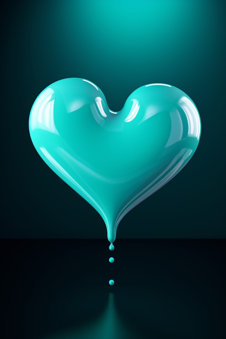 Foto gratuito corazón verde en estudio