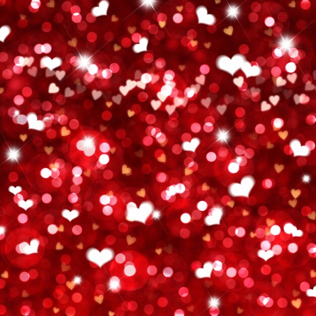 Corazones luminosos para san valentín