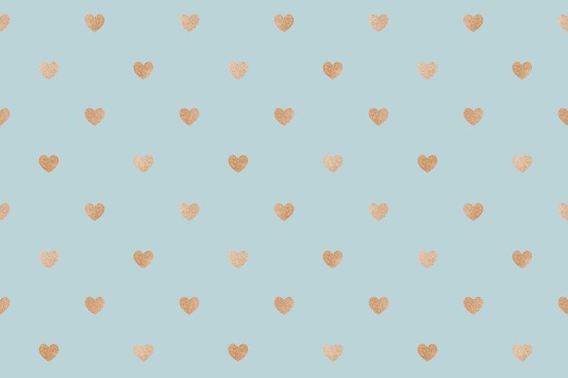 Corazones de oro brillantes sin fisuras con motivos de fondo