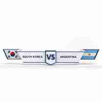 Foto gratuita corea del sur vs argentina