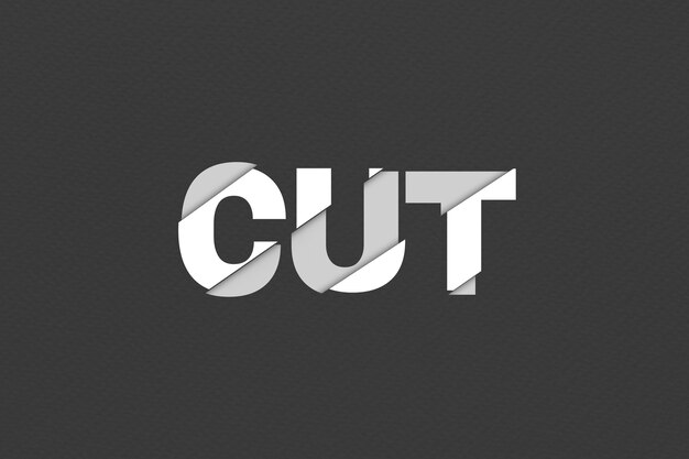 Cortar la tipografía en fuente cortada