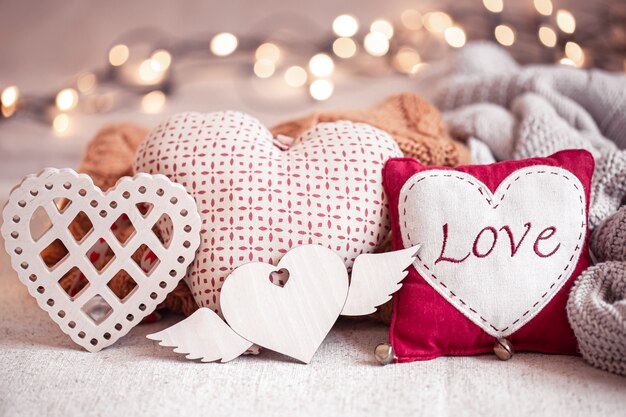 Cosas bonitas para la decoración del día de San Valentín.