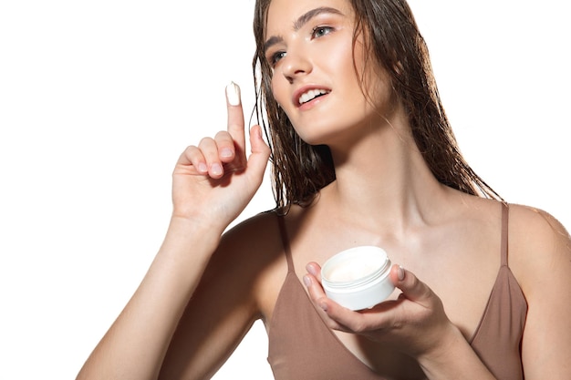 Foto gratuita cosmética y maquillaje, tratamiento natural y ecológico, cuidado de la piel