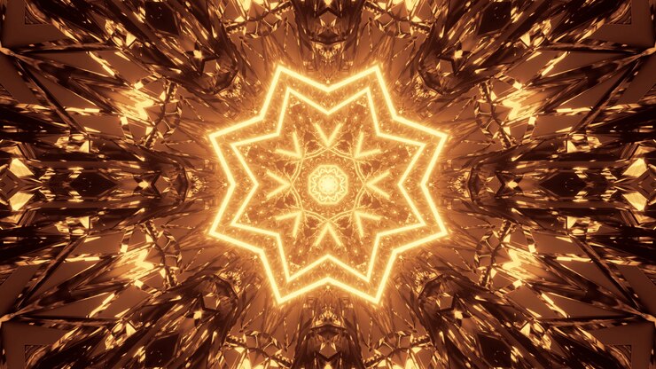Photo Gratis cosmic background with brown and yellow laser lights patterns - perfect for a digital wallpaper