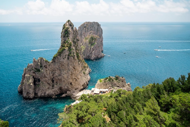 Foto gratuita costa del mar tirreno de capri italia