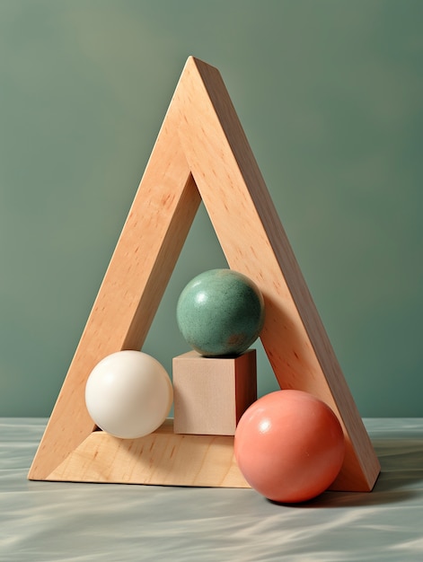 Creación abstracta hecha de formas geométricas 3d.