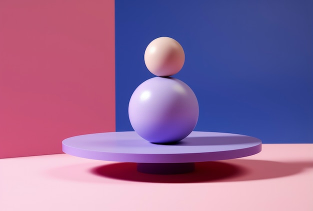 Creación artística hecha a partir de formas geométricas en 3D.