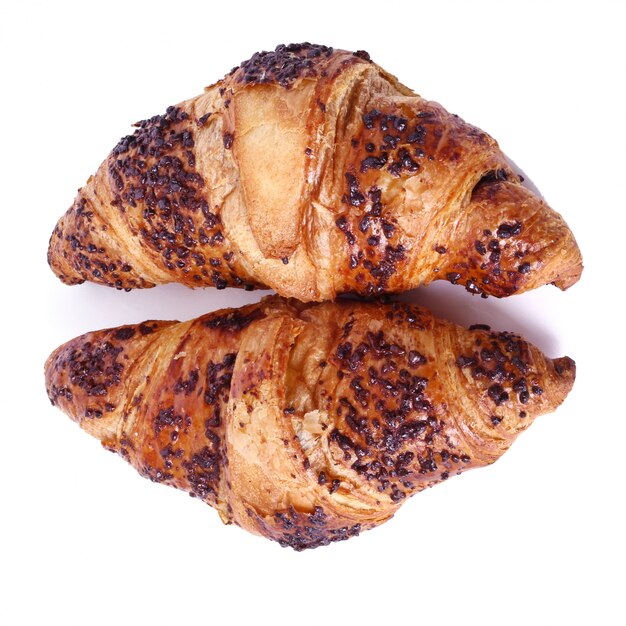 Croissants en la mesa