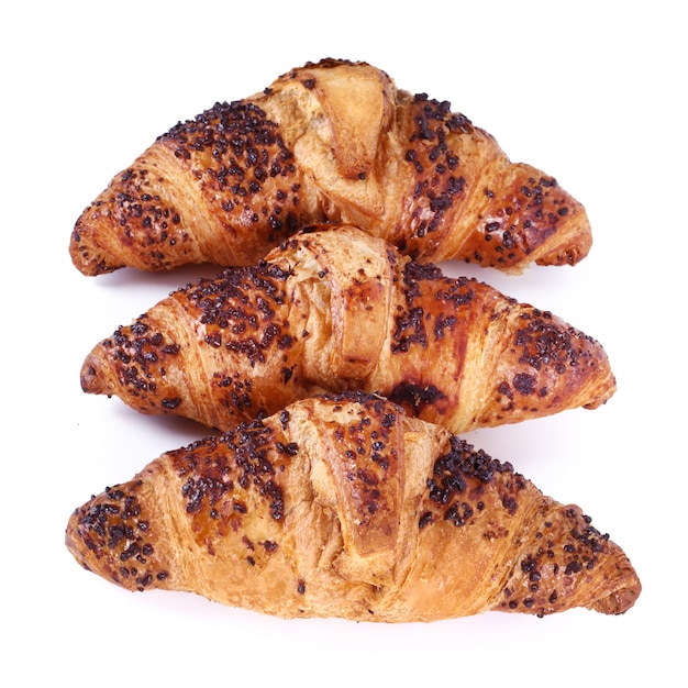 Foto gratuita croissants en la mesa