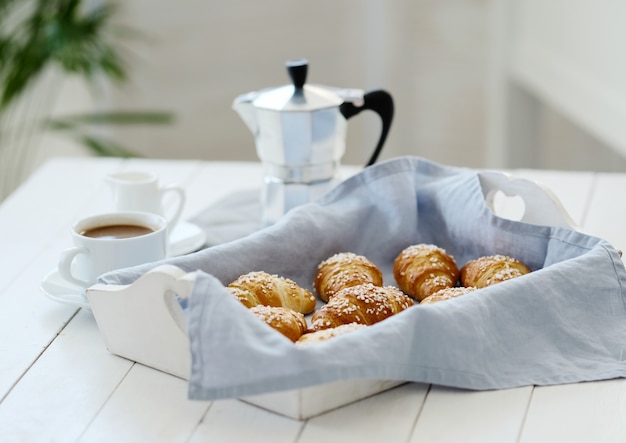 Croissants rellenos de mermelada