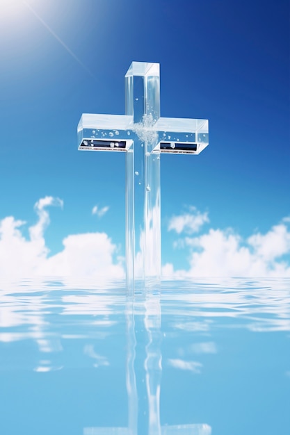 Foto gratuita cruz religiosa tridimensional