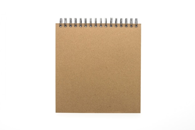 Cuaderno en blanco aislado