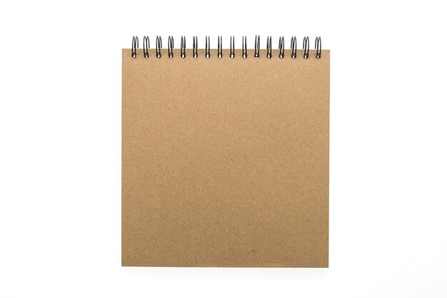 Cuaderno en blanco aislado