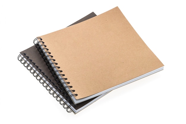 Cuaderno en blanco aislado