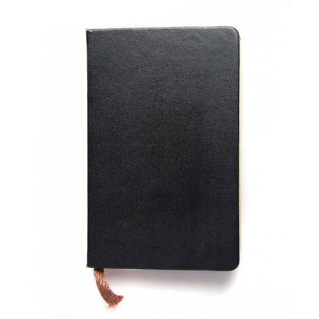 Cuaderno elegante con cubierta negra