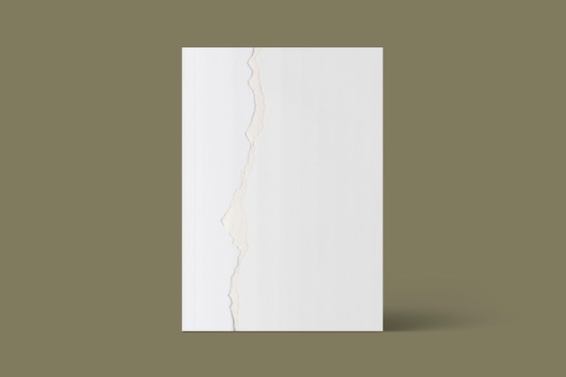 Cubierta de libro papel rasgado manualidades diy en estilo minimalista