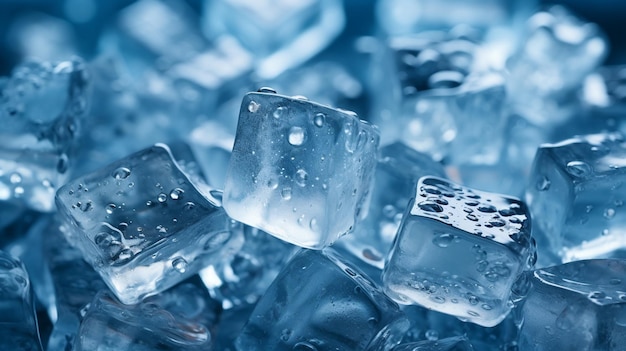 Foto gratuita los cubitos de hielo azules