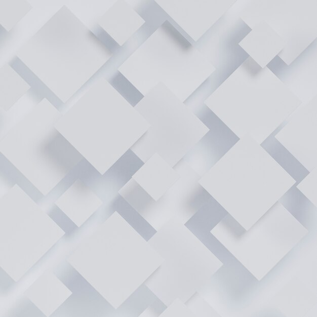 Cubos blancos fondo 3d