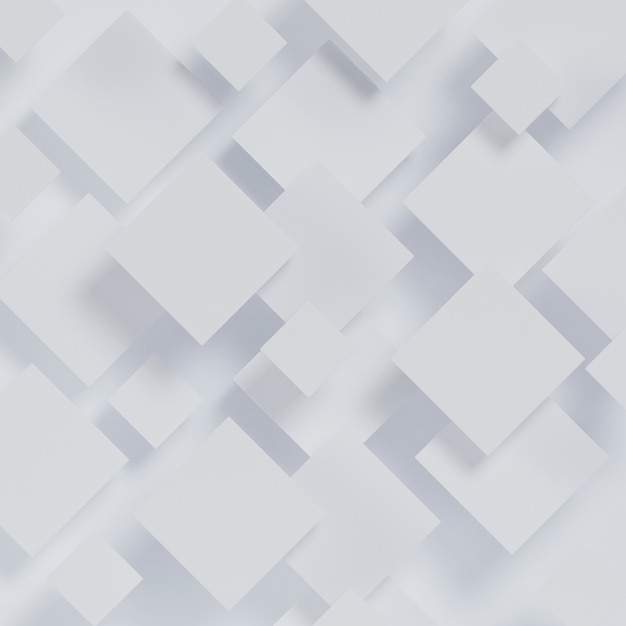 Los cubos blancos de fondo 3D