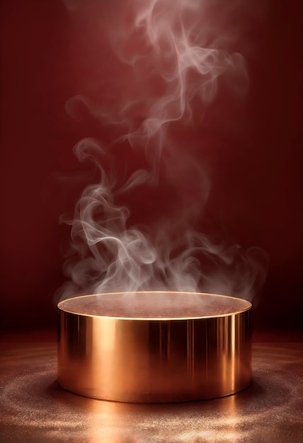 Cuenco de cobre con vapor