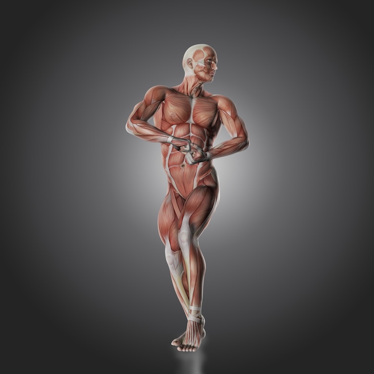 Foto gratuito cuerpo humano musculado