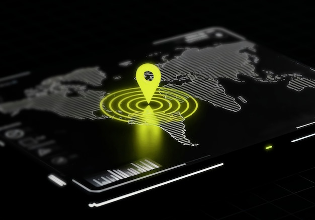Cyberpunk location tracking on mobile device