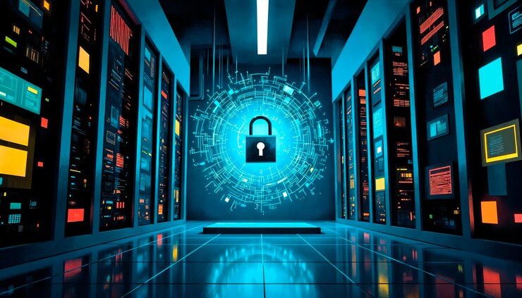 Foto gratuito cybersecurity data center
