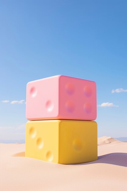 Los dados 3D en la naturaleza