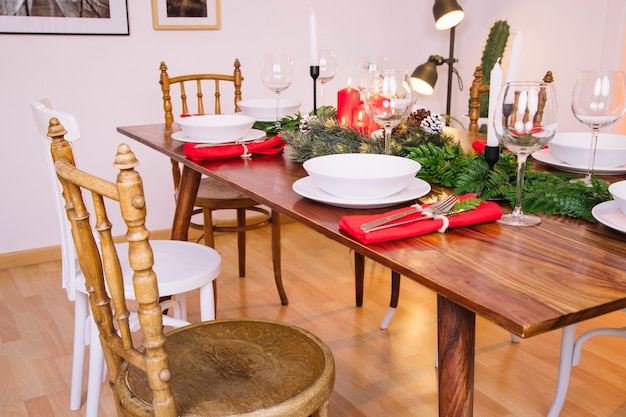 Decoración para cena de navidad