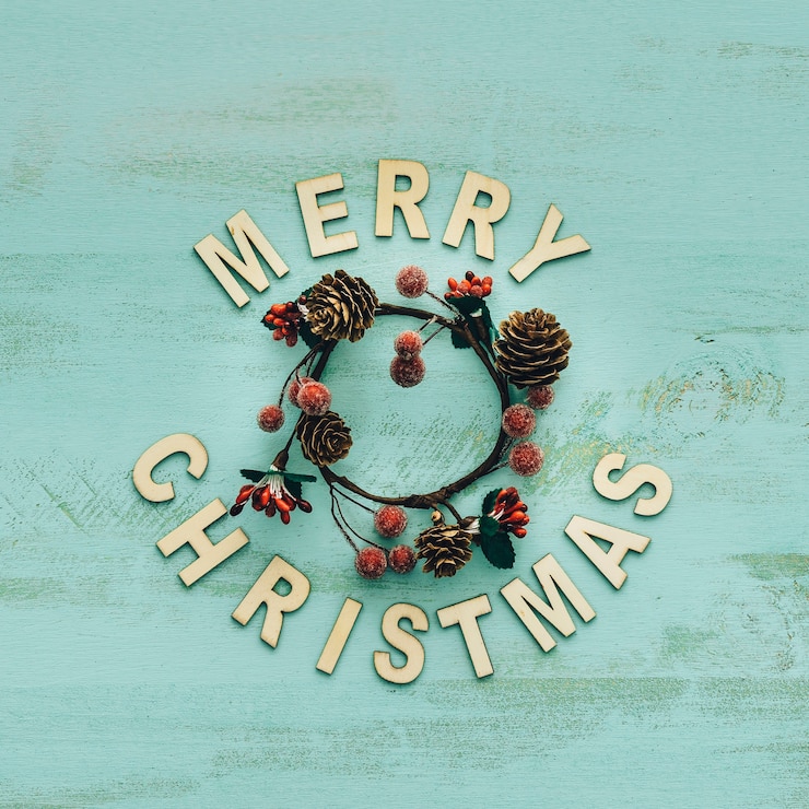 Foto gratuito decoración circular para navidad