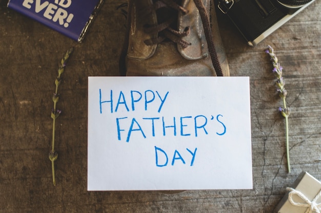 Decoración para el día del padre con zapato