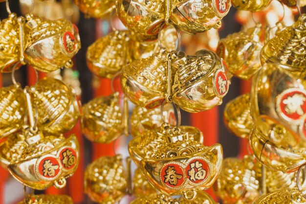 Decoración dorada para el nuevo año chino