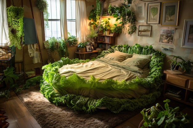 Foto gratuita decoración interior y muebles inspirados en frutas y verduras