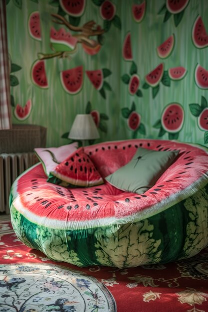 Decoración interior y muebles inspirados en frutas y verduras