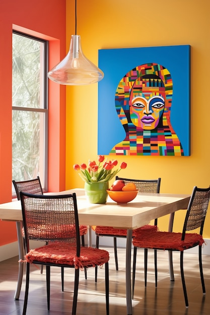 Foto gratuita decoración de interiores inspirada en el folklore mexicano