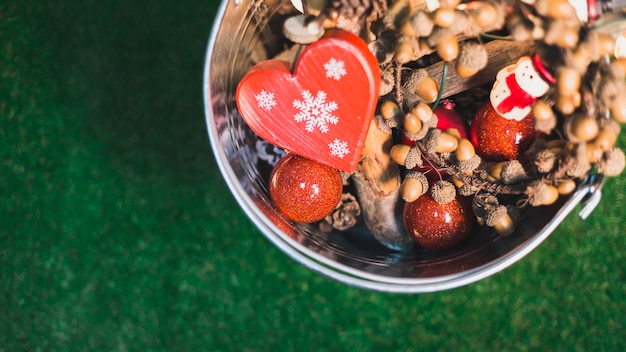 Foto gratuita decoración de navidad con nueces