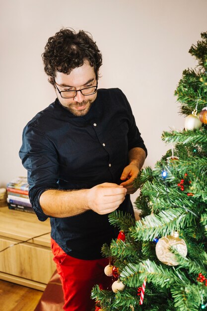 Decoración de navidad con padre