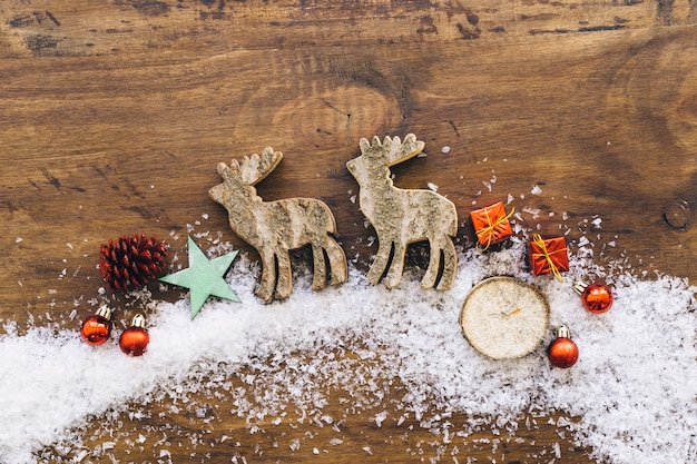 Decoración de nieve de navidad