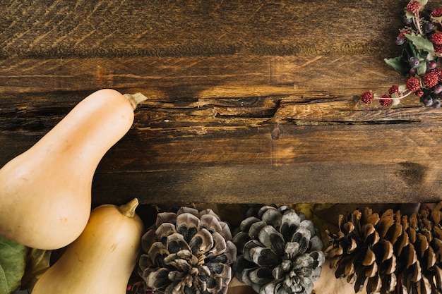 Decoración de otoño en madera