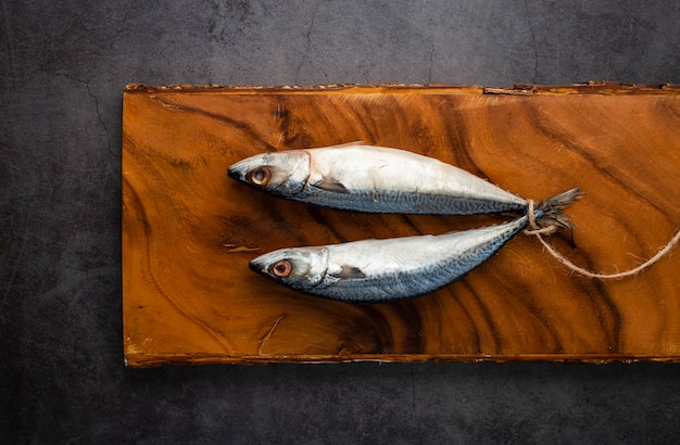 Foto gratuita decoración plana con peces y fondo de estuco