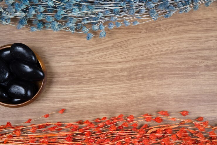 Foto gratuito decoración del spa sobre un fondo de madera