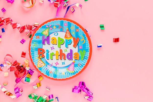 Foto gratuita decoraciones de cumpleaños en rosa