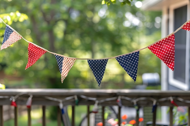 Decoraciones domésticas de colores estadounidenses para la celebración del día de la independencia