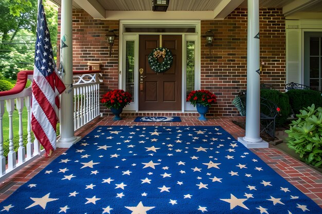 Decoraciones domésticas de colores estadounidenses para la celebración del día de la independencia