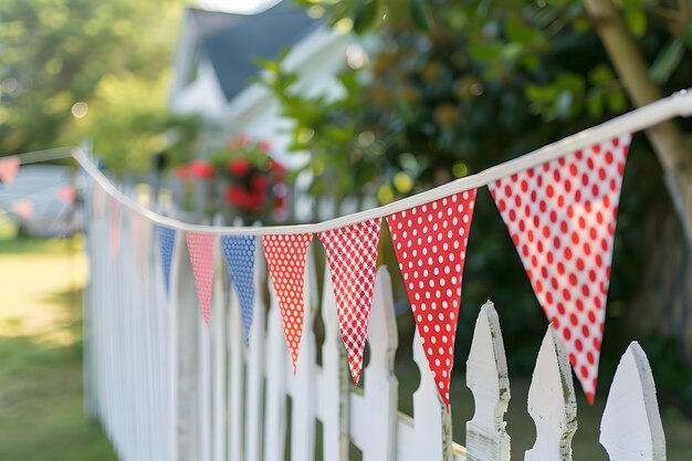 Foto gratuita decoraciones domésticas de colores estadounidenses para la celebración del día de la independencia